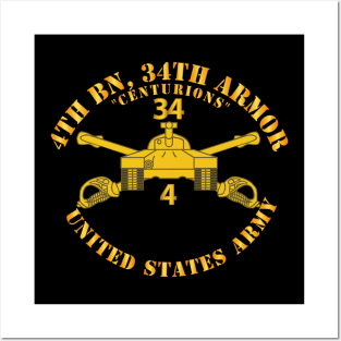 4th Bn, 34th Armor - Centurions  - Armor Branch Posters and Art